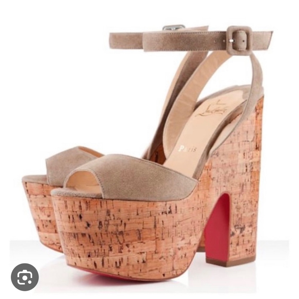 Christian Louboutin Super Dombasale 160 MM Denim Platform Heels